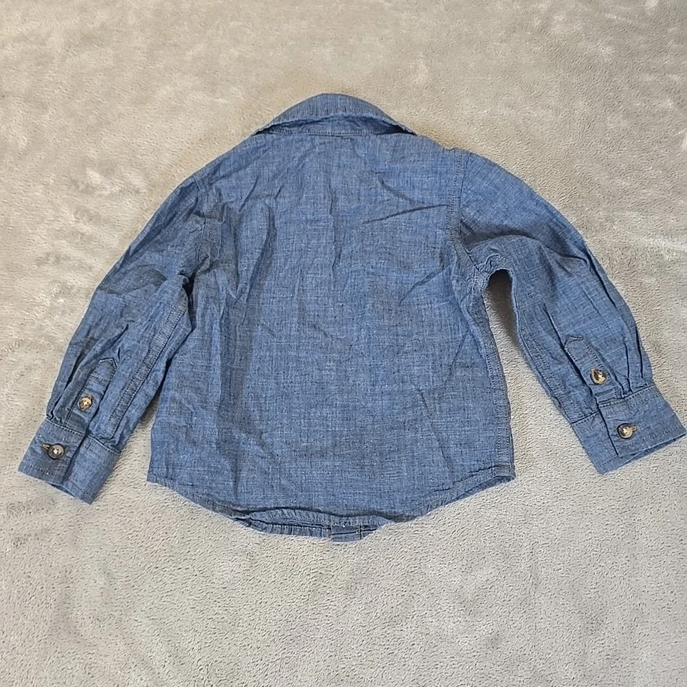 Wrangler Shirt And Jogger Boys 2T Chambray Shirt‎ Khaki Jogger Casual Outdoors